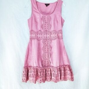 Chaudry KC Pink Eyelet Lace Sundress